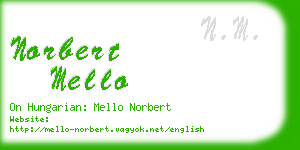 norbert mello business card